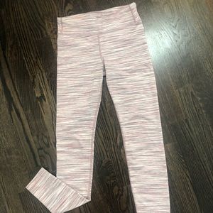 Athleta Girl Full Length Mauve Striped Legging